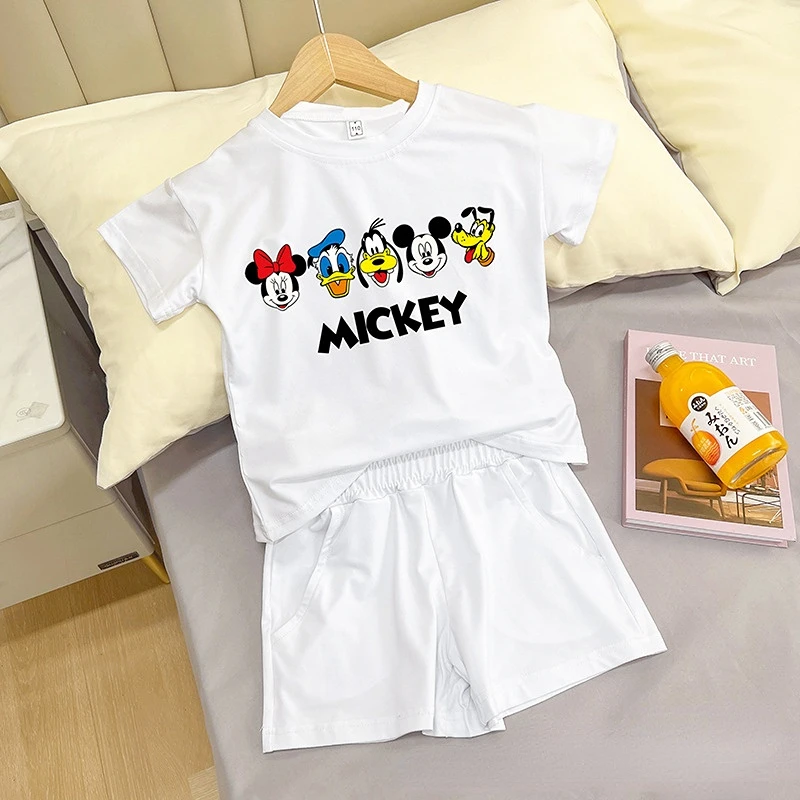 equestrian clothing sets	 Boys Suit Summer New Children's Suit Cartoon Mickey Fashion Casual Short-sleeved Baby T-shirt 2-piece Set for Children dad and baby clothing sets	