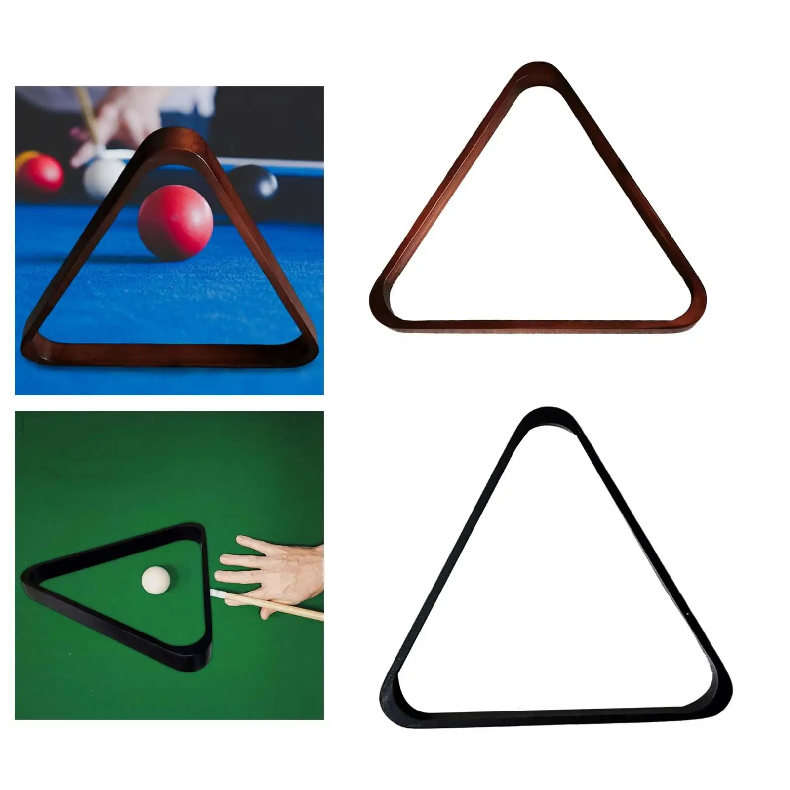 Flat Billiard Triangle Rack 8 Balls Accessory Tripod Ball Holder Pool 57.2mm