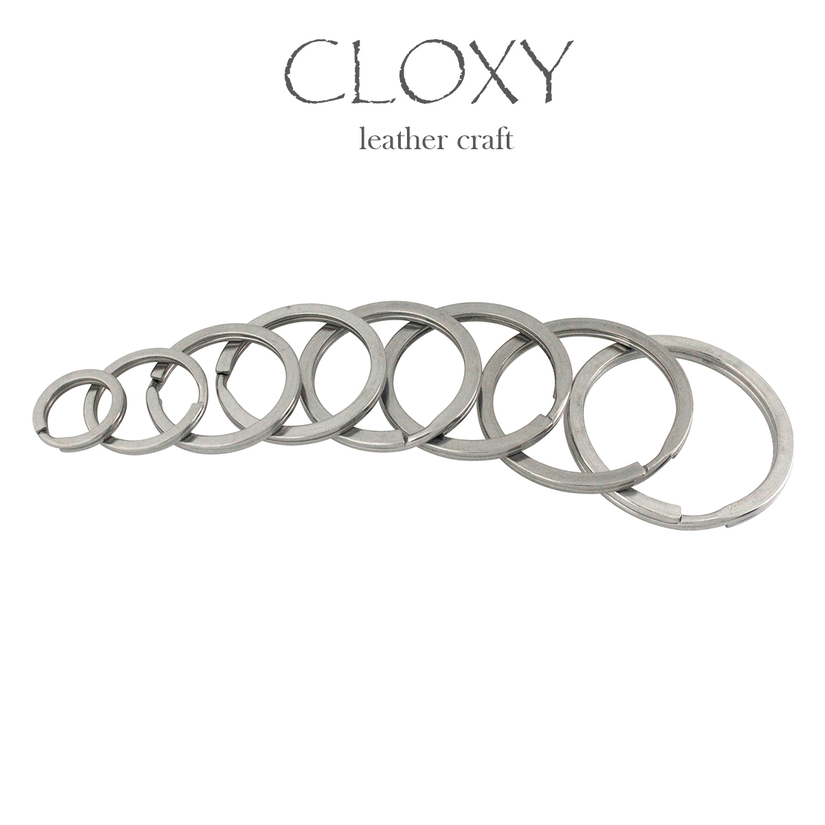 5 stücke Metall Split Ringe Flache-draht Doppel Schleife Schlüsselring 15-38mm Keychain Schlüssel Halter DIY Leder handwerk hardware Edelstahl – Detail 5