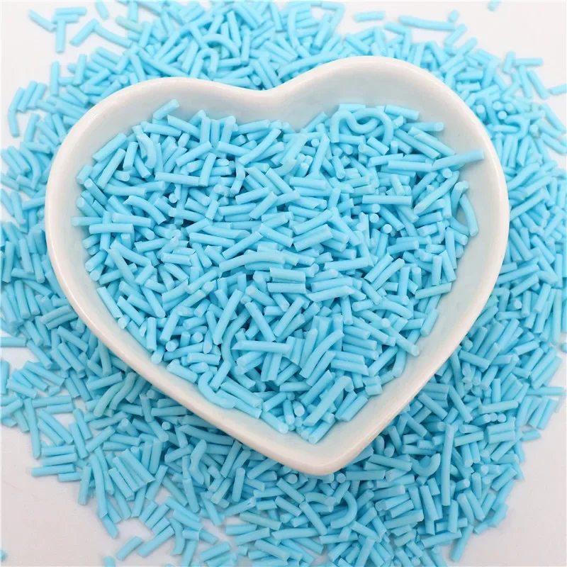 Süßigkeiten-Polymer-Ton-Scheiben, 1 mm, dünn, lang, zylindrisch, heiße Ton-Streusel für Schleim, DIY-Handwerk, winziges Kunststoff-Ton-Zubehör – Detail 19