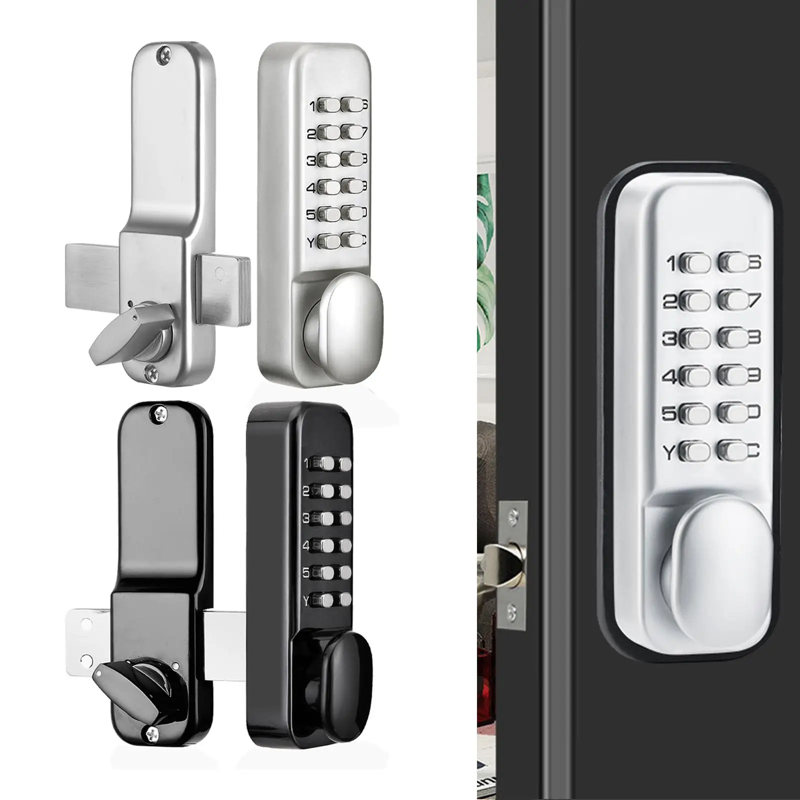 Waterproof Mechanical Door Lock Password Knob for Front Door Apartment Home