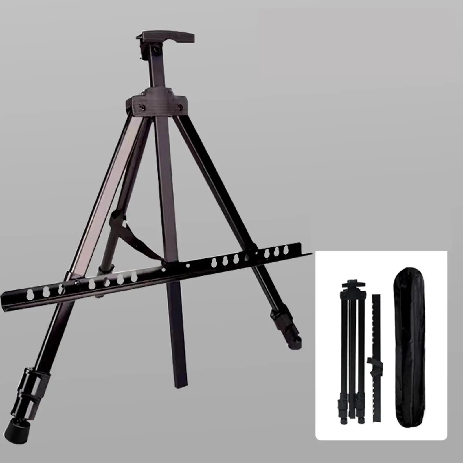 Painting Art Easel with Bag Adjustable Height Artist Easel Stand Tripod Display Easel for Photo Frame Home Displaying Wood Board