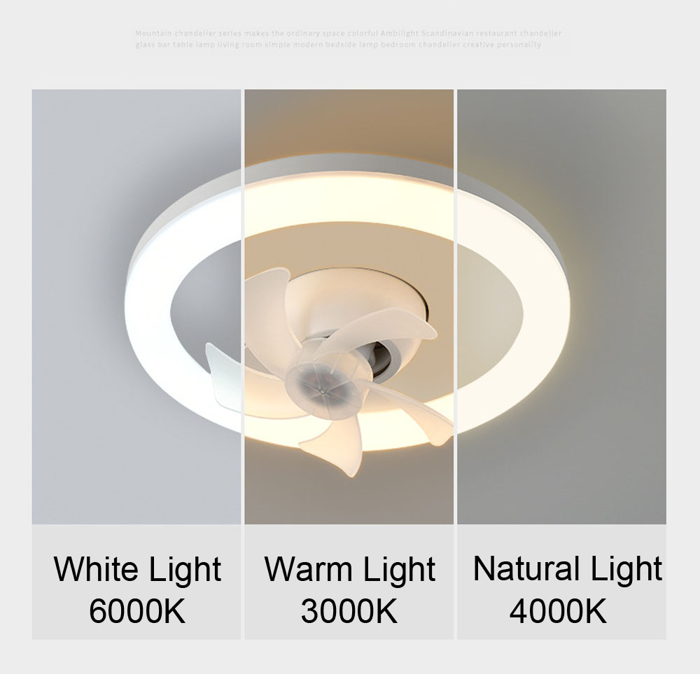 Title 2, 60W Ceiling Fan E27 With Led Light And Remote C...