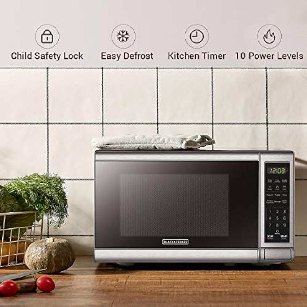 Title 3, EM720CB7 Digital Microwave Oven with Turntable ...