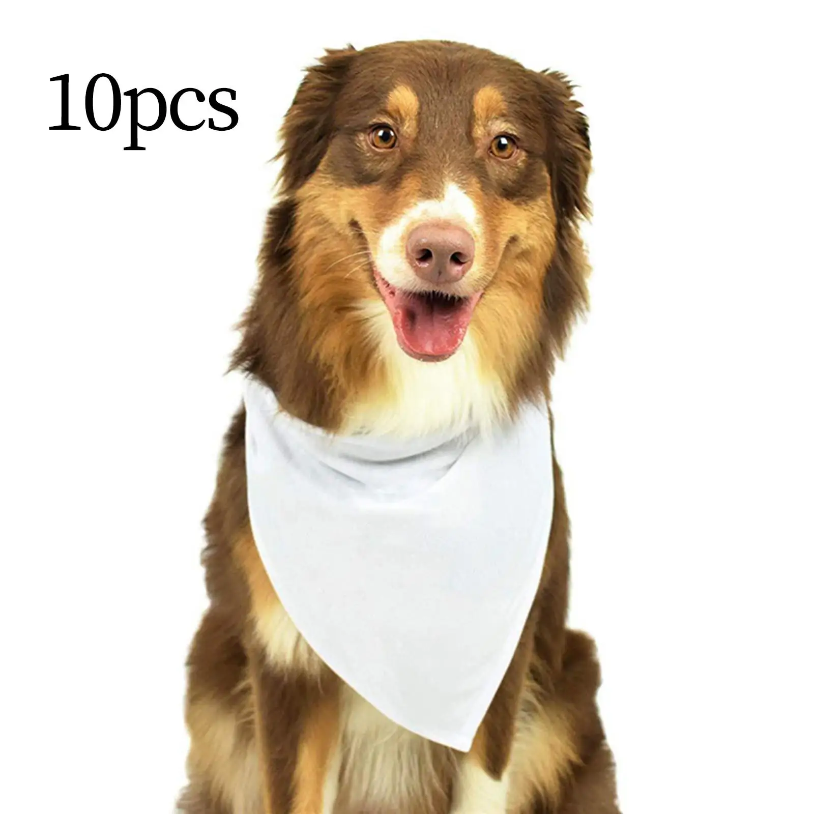10 Pieces Pet Dog Bandana DIY Handkerchief Dog Scarf Bib Boy Girl Dog Costume for Valentine Festivals Thanksgiving Party Holiday