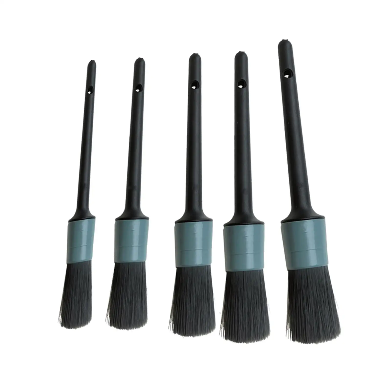 5 Pieces Car Detailing Brush Set Nylon Bristles  Brushes Accessories