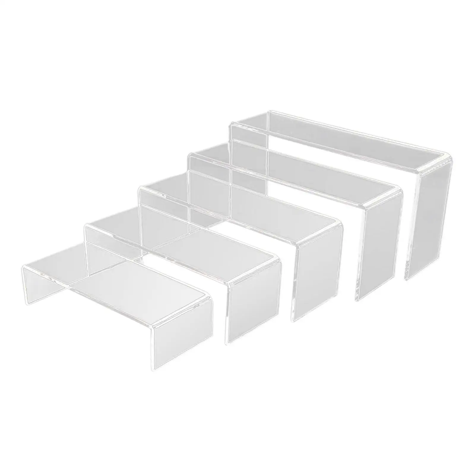 5x Acrylic Display Risers Display Collectibles for Jewelry Perfume Cupcakes