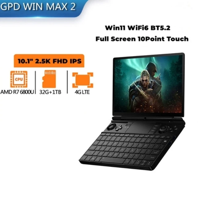 2024 New GPD WIN MAX 2 Handheld Gaming Laptop Mini Gamer PC Notebook CPU  AMD Ryzen 7 6800U Processor DDR5 16/32GB RAM Memory - AliExpress