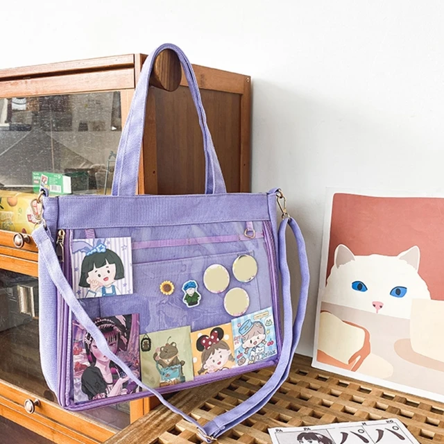 Original Cute Gyaru Chain Denim Transparent Shoulder Bag Itabag Handbag  Sweet Cool Girl Messenger Bag Versatile Fashion Bag - AliExpress