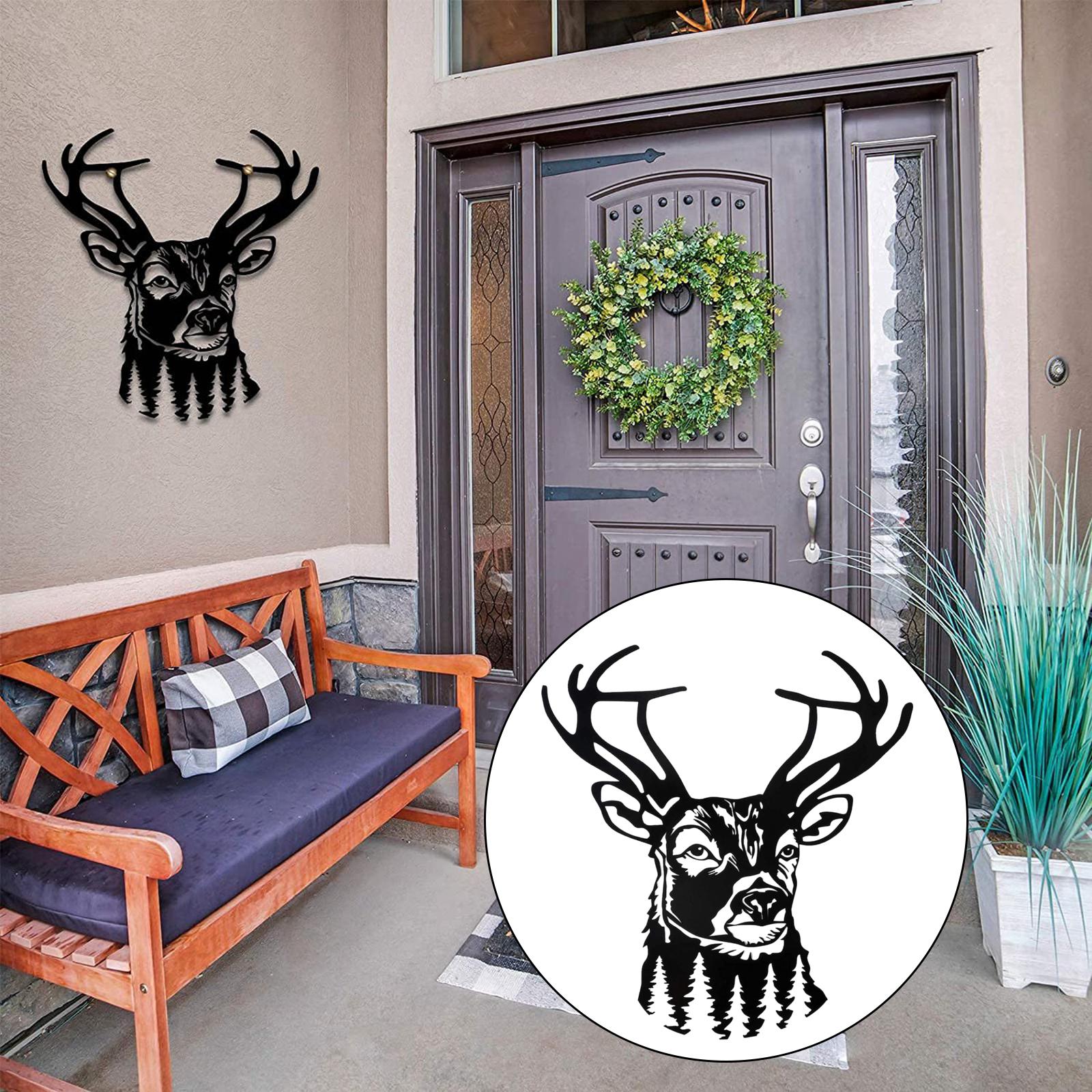 Country Deer Stag Head Statue Wall Mount Handmade for Bar Display Decorative