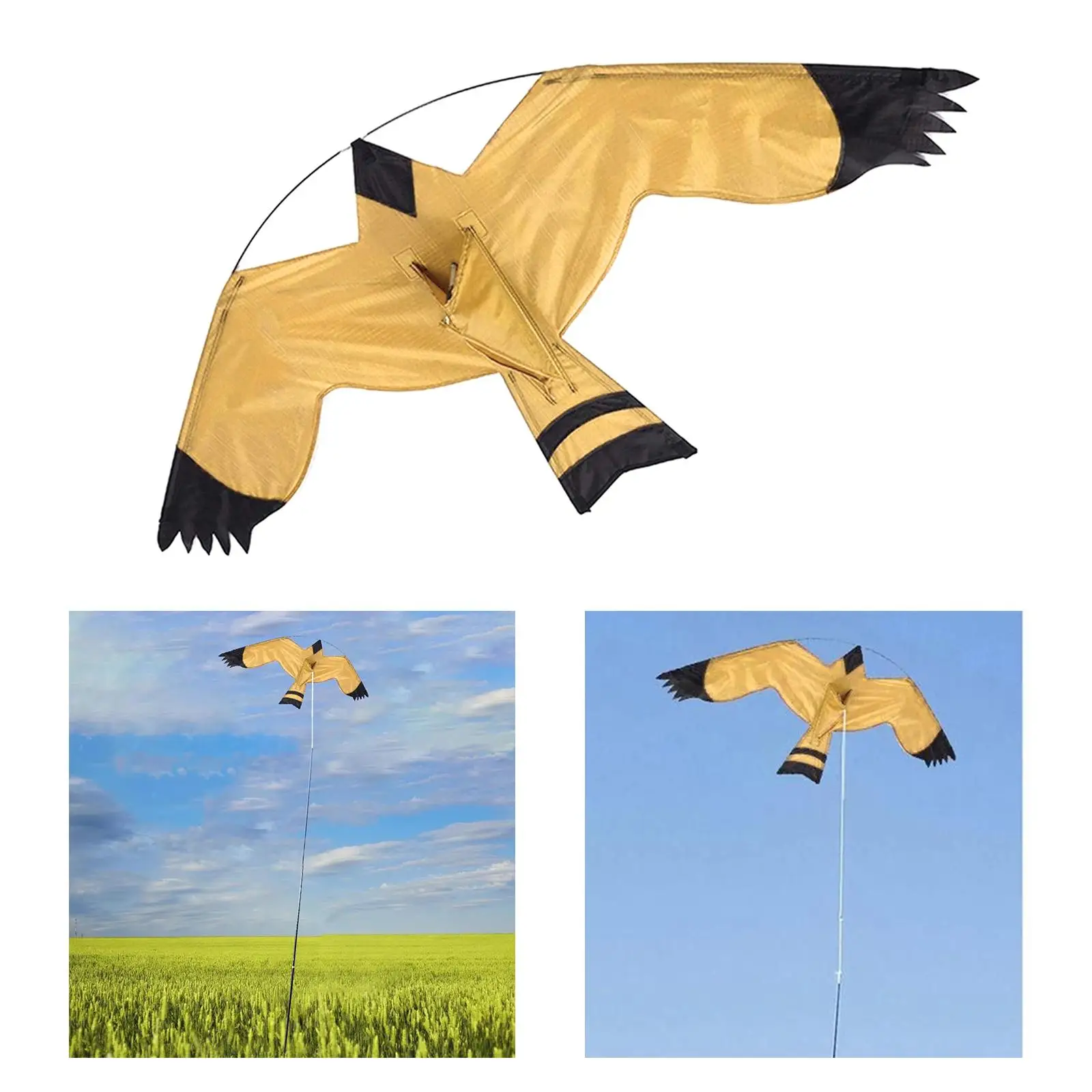 Lifelike Durable Bird Repelling Eagle Kite Scarer Repeller Flying Emulation for Garden Yard Farming Protector Guard