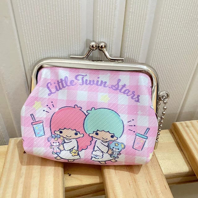 Sanrio Women Coin Purse Cartoon Hello Kitty My Melody Short Hasp Change  Wallet Clutch Change Purse Female Mini Money Bag