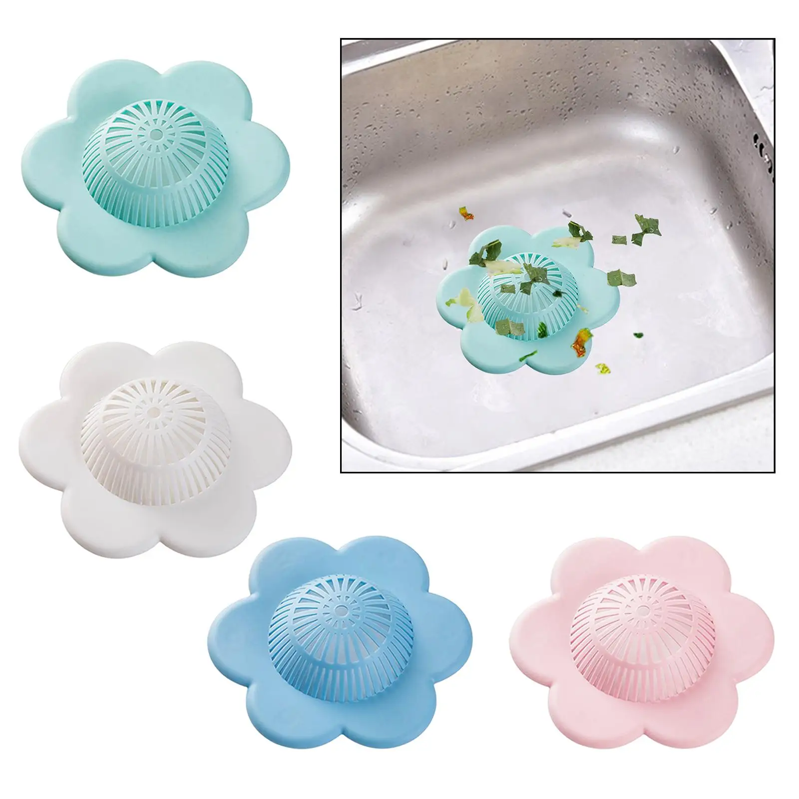 hair stoppers Drainage Shower Drain Protectors with Suction Cup Sink Strainer for Bathtub