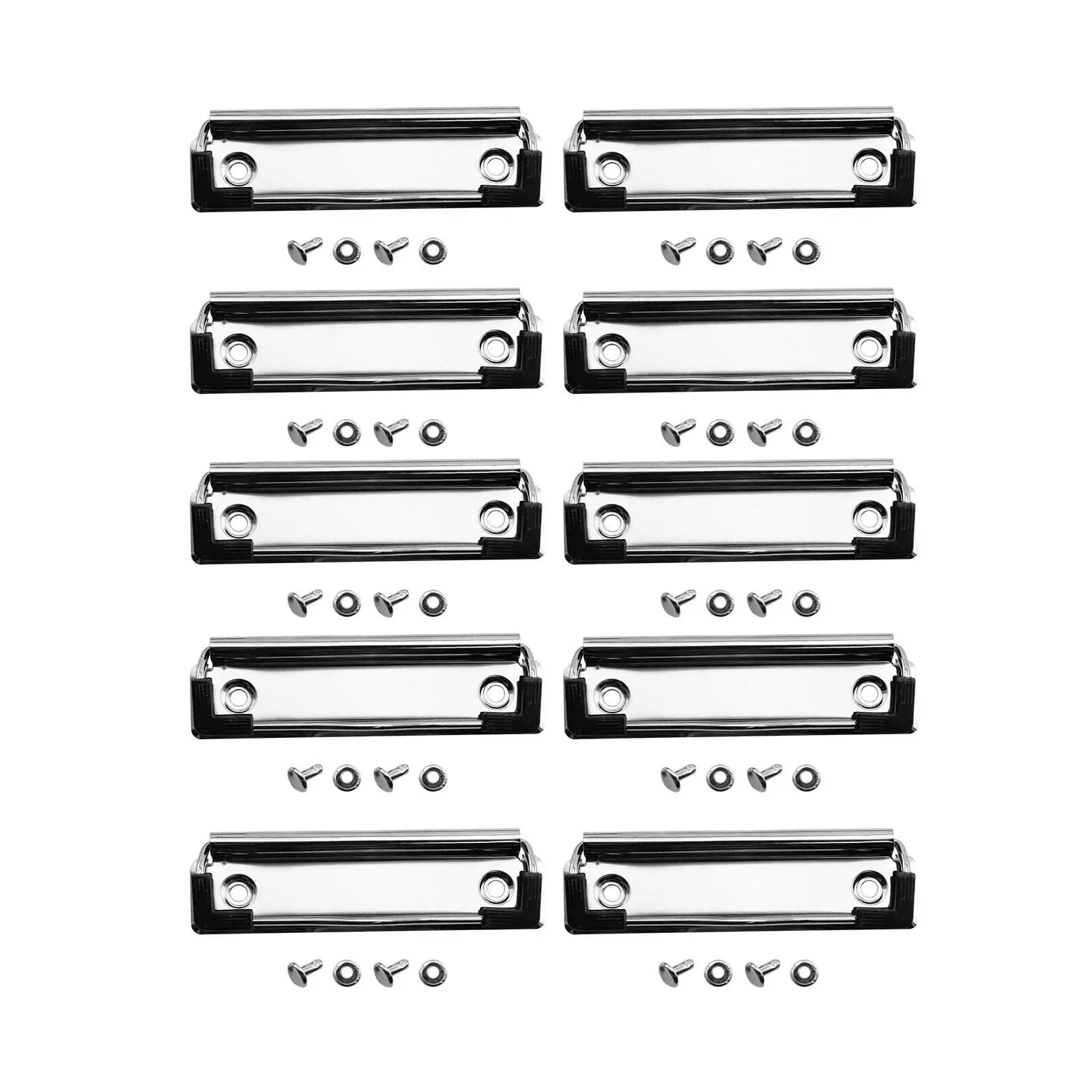 10Pcs Clips for Clipboard Spring Loaded Hardware Iron 10cm Stationery Plate Holder for School Class Stationery Supplies Business