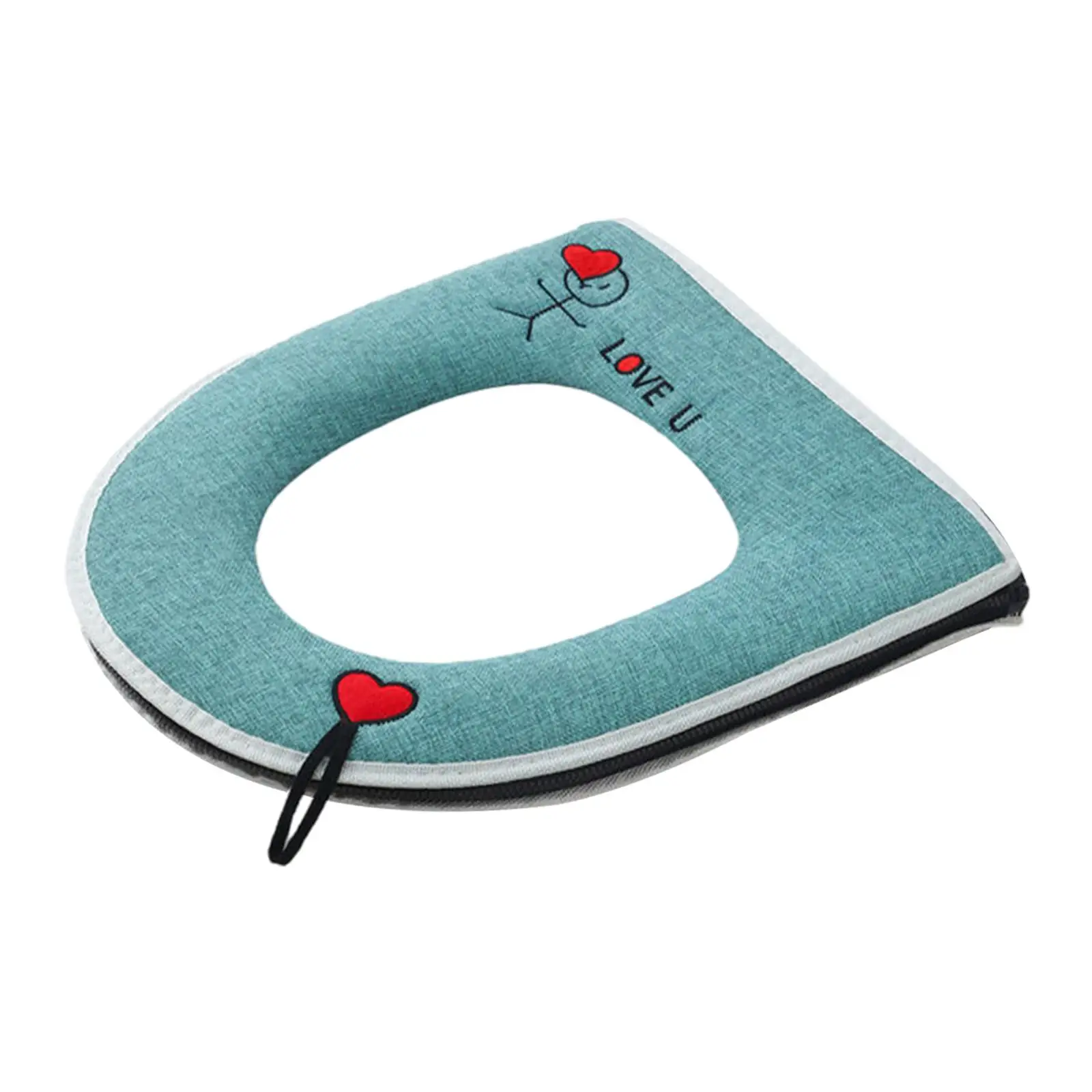 Toilet Seat Cushion Soft Easy Installation Foldable with Handle and Zipper Washable Warm Toilet Seat Covers for Hotel Household