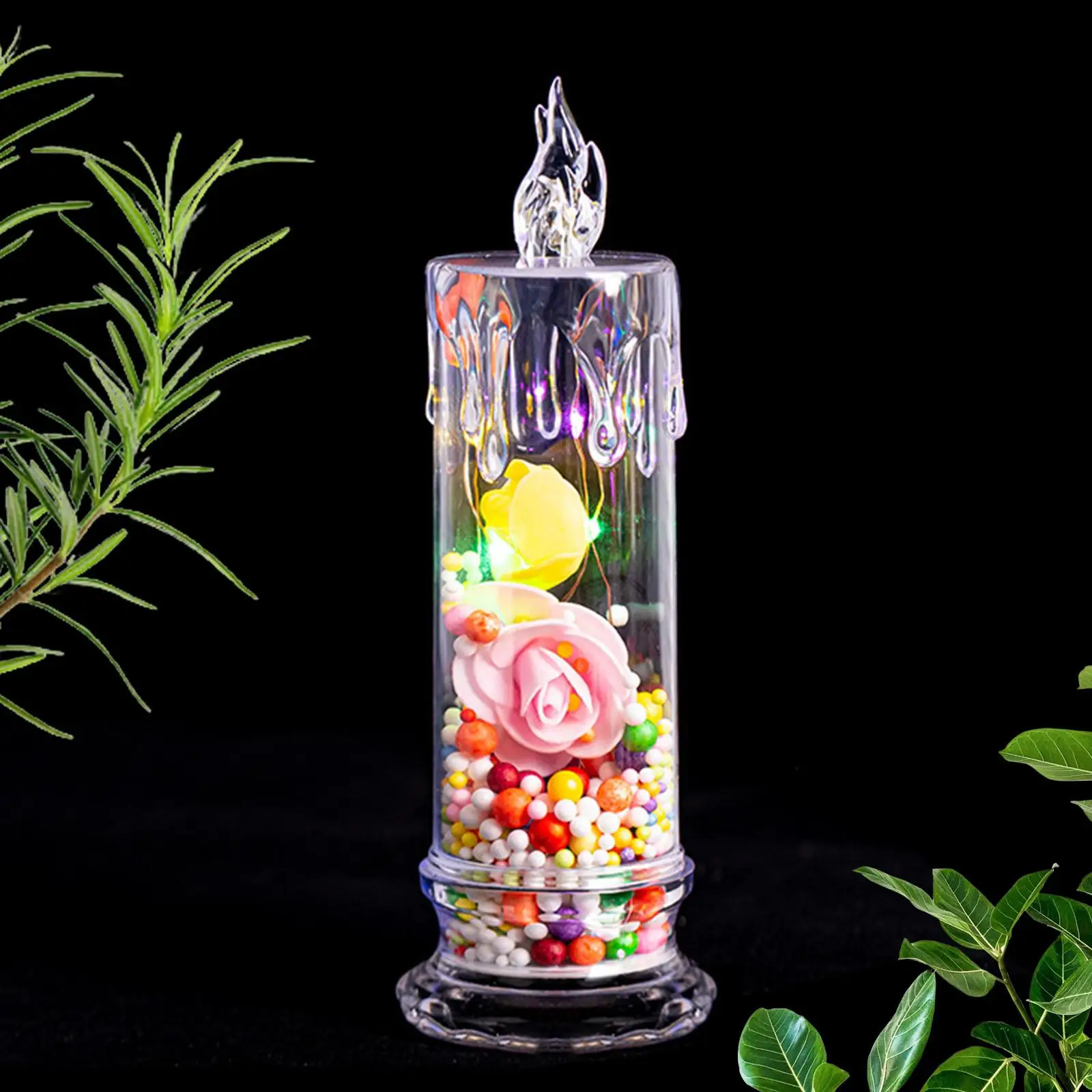 Preserved Rose Gifts with Colorful Lights Beautiful Preserved Rose in Dome Home Decor for Teachers Mom Grandma Couples Family