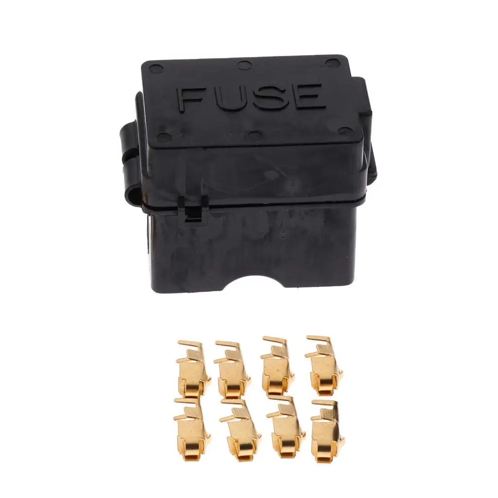 Car Boat 4 Way Circuit Blade Fuse Box Holder Block for Standard ATO ATC Fuse