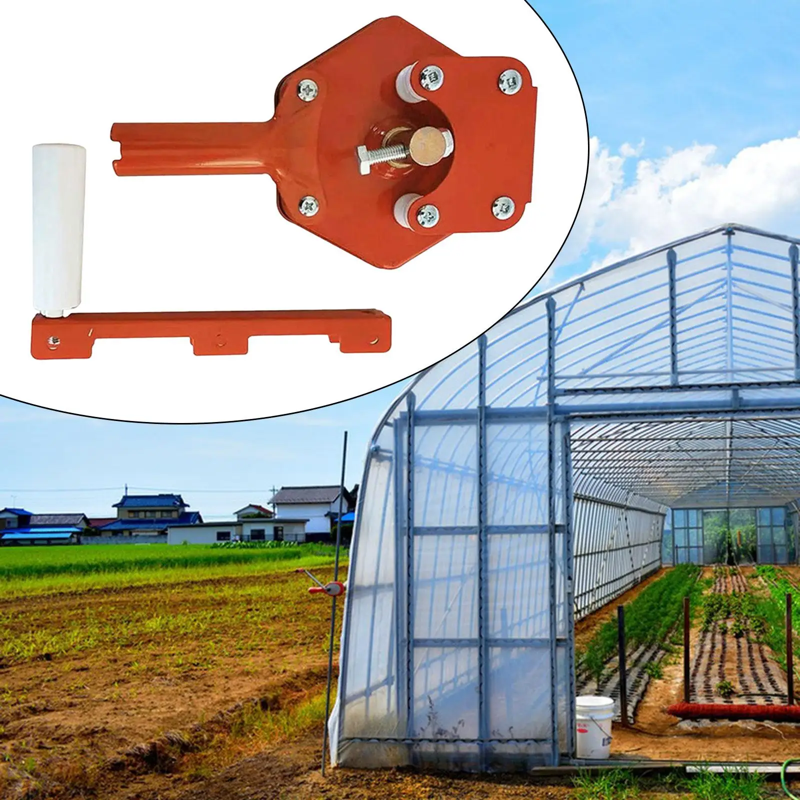Greenhouse Hand Crank Winch Sturdy Easy Installation Practical for Planting Vegetables Breeding Greenhouses Flower Greenhouses