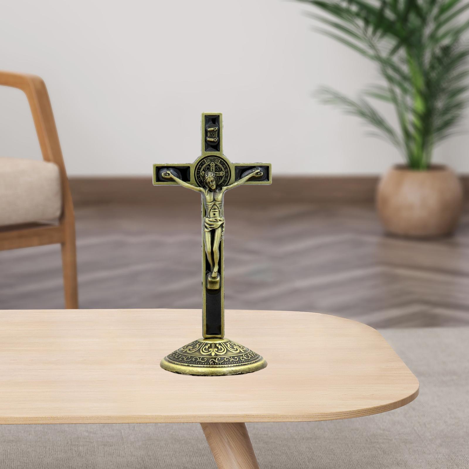 Crucifix with Base Jesus Statue Catholic Table Cross Crucifix Cross for Religious Gifts Home Decor Jesus Decor Collectibles Crucifix with Base Jesus Statue Catholic Table Cross Crucifix Cross for Religious Gifts Home Decor Jesus Decor Collectibles