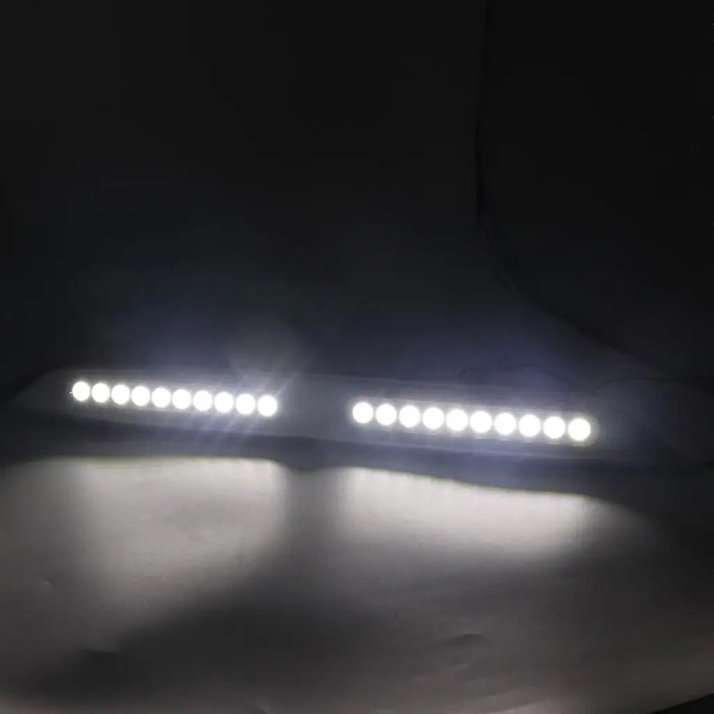 12V Bright LED Universal Car Daytime Running Lights Daylight Kit Super  Lamp light For Boat  RV Marine Bus