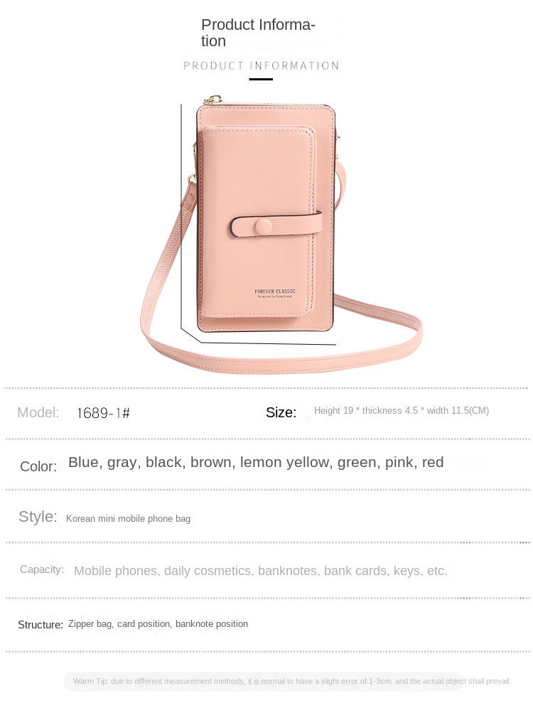 2023 New Mobile Phone Bag Women's Touch Screen Mobile Phone Bag Shoulder Crossbody Coin Purse_voghion.com