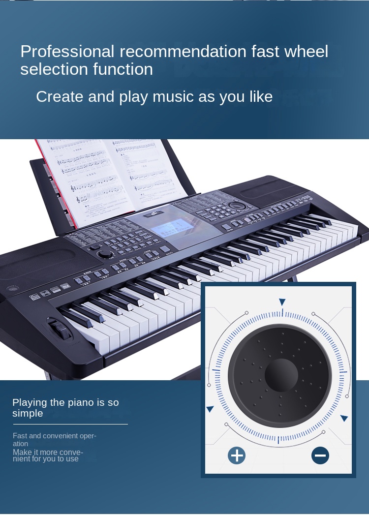 Title 18, Childrens Musical Keyboard Midi Controller 61 K...