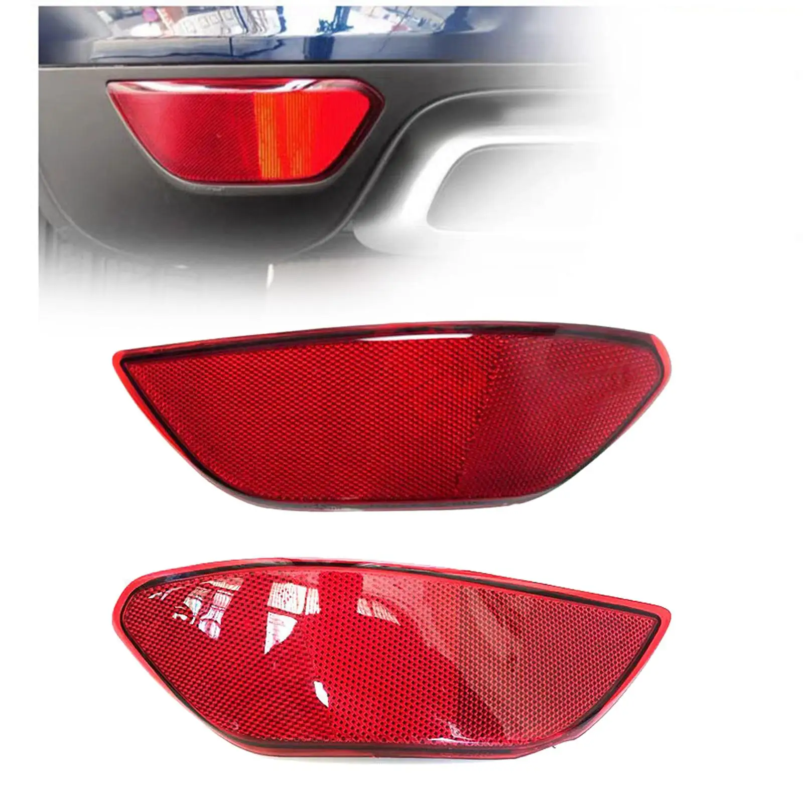 Rear Reflector for Car Rear Bumper Trim Reflector Lights Red Rear Bumper Reflector for Porsche Cayenne Car Accessory