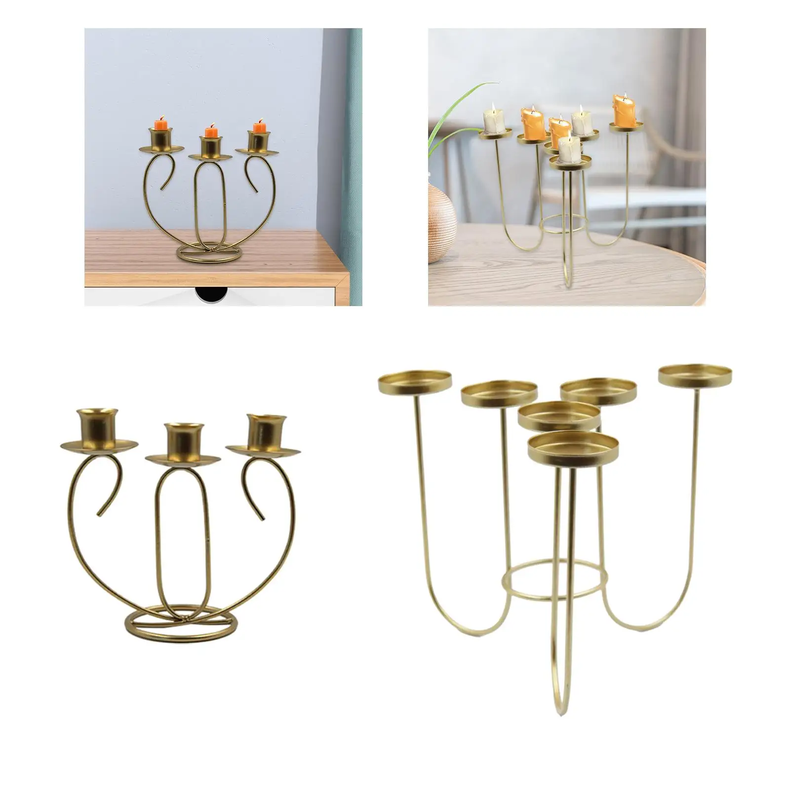 Tealight Candles Holder Farmhouse Candelabras Metal Candlestick for Prayer Candles Dining Room Livingroom Valentine`s Day Church