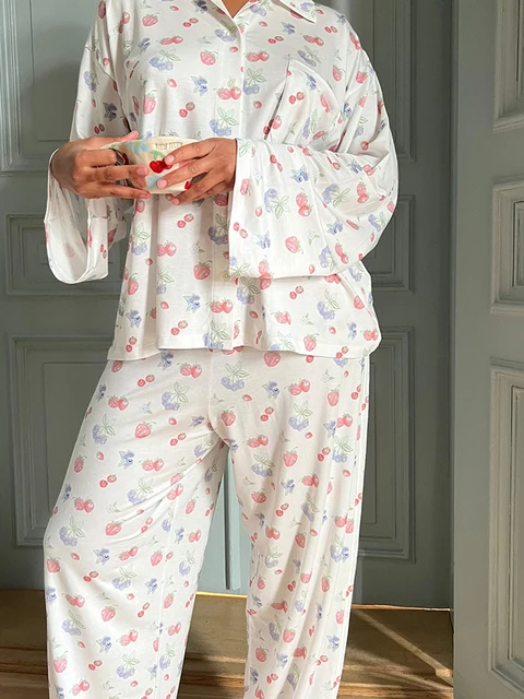 Ladies Brushed Cotton Pyjamas
