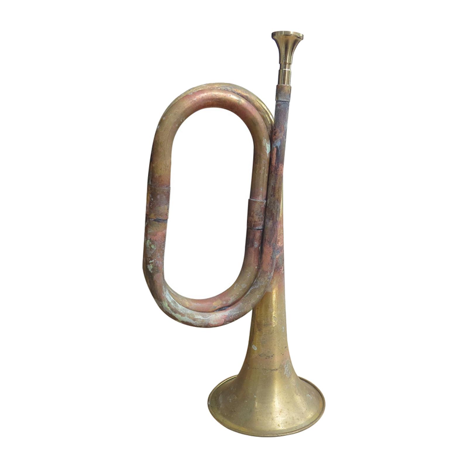 Title 1, Solid Copper and Brass Bugle with Mouthpiece Cl...