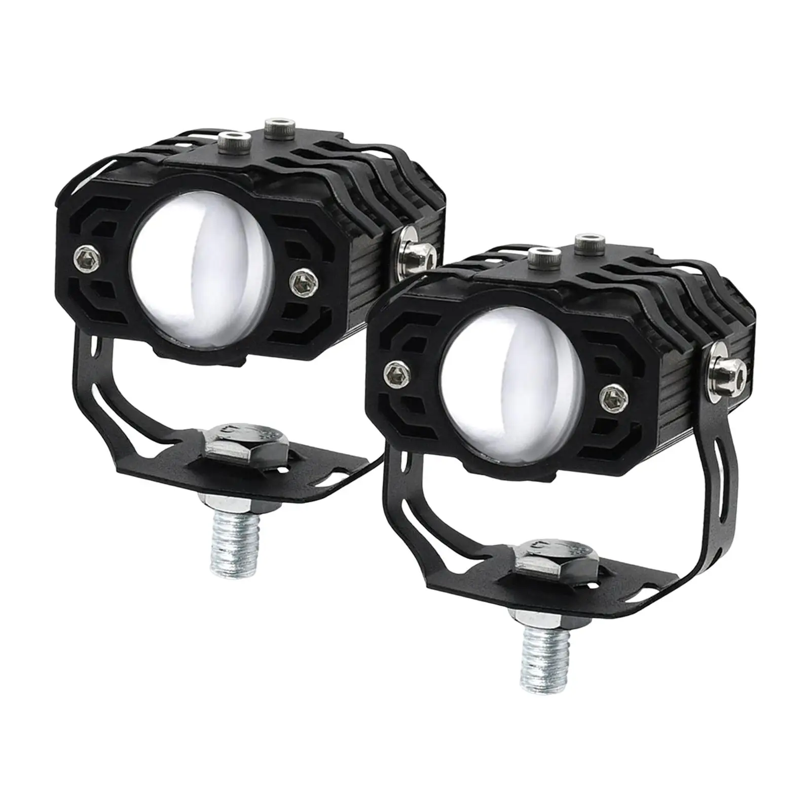 2x Motorcycle Auxiliary Driving Lights Spotlight LED Headlight for ATV