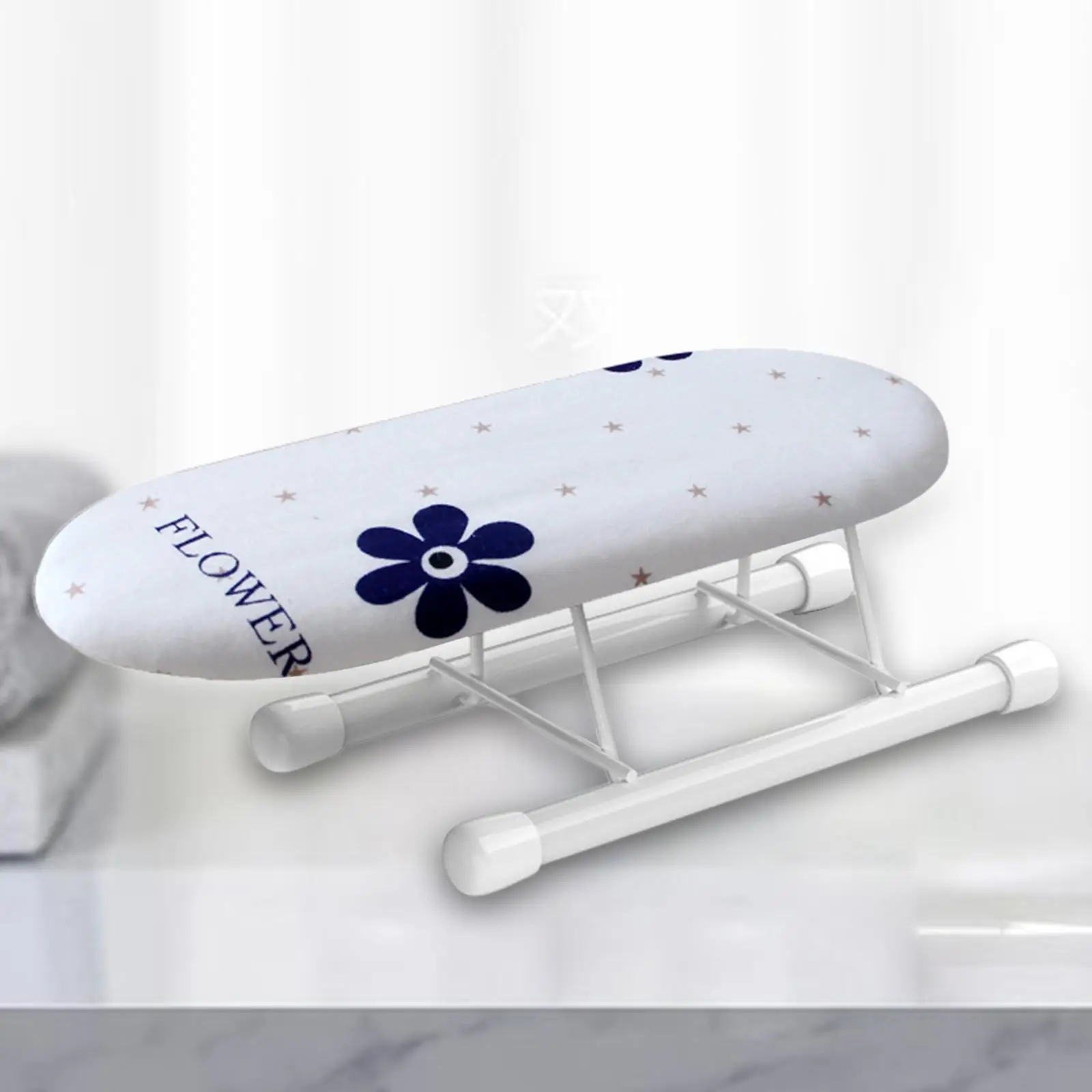 Steel Ironing Board with Folding Legs Heat Resistant Cover Weight Anti Slip for Laundry Household Room Travel Dorm