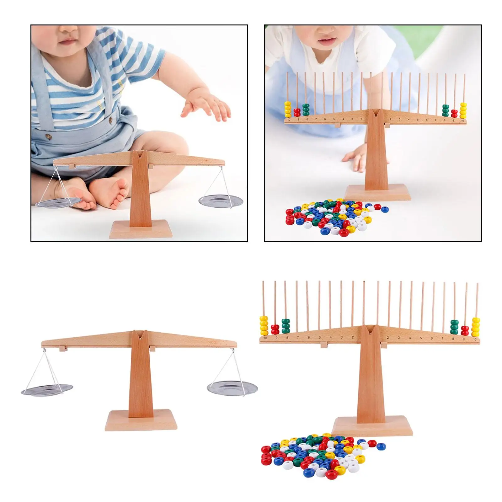 Balance Counting Toys Math Scale Toy Montessori Educational Toy Math Games for Ages 3+ Birthday Gift Preschool Boys Girls