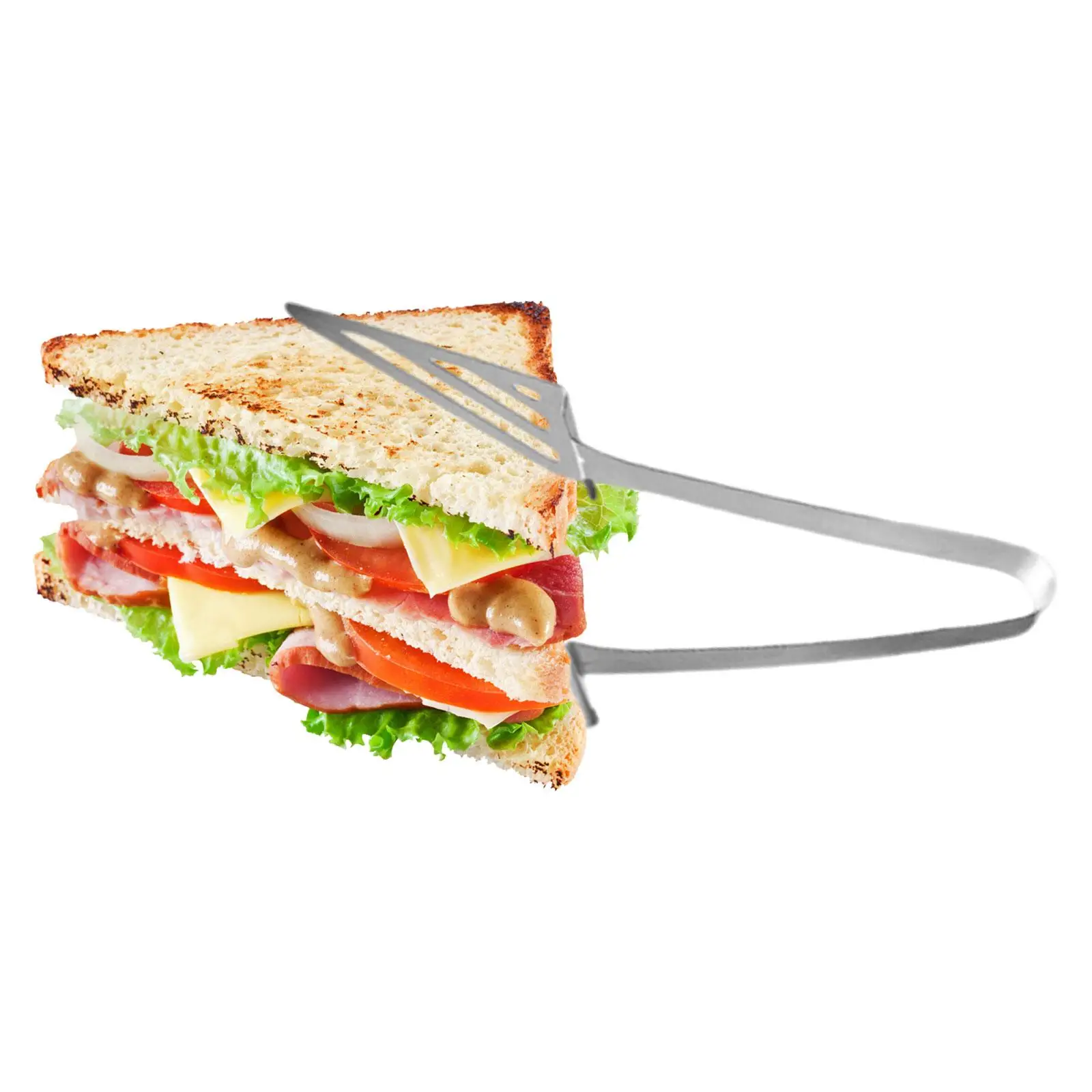 Pastry Serving Tongs Food Serving Clip Kitchen Gadgets Stainless Steel Pastry Tongs for Kitchen Barbecue Party Camping Sandwich