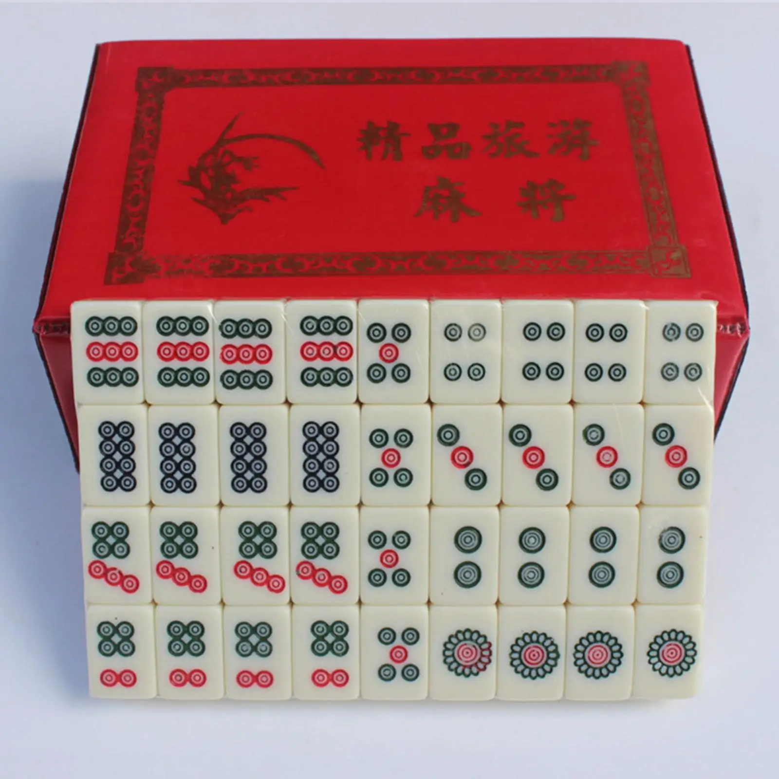 Mini Complete Mahjong Game Set Board Game Maj Jongg, Traditional for Travel