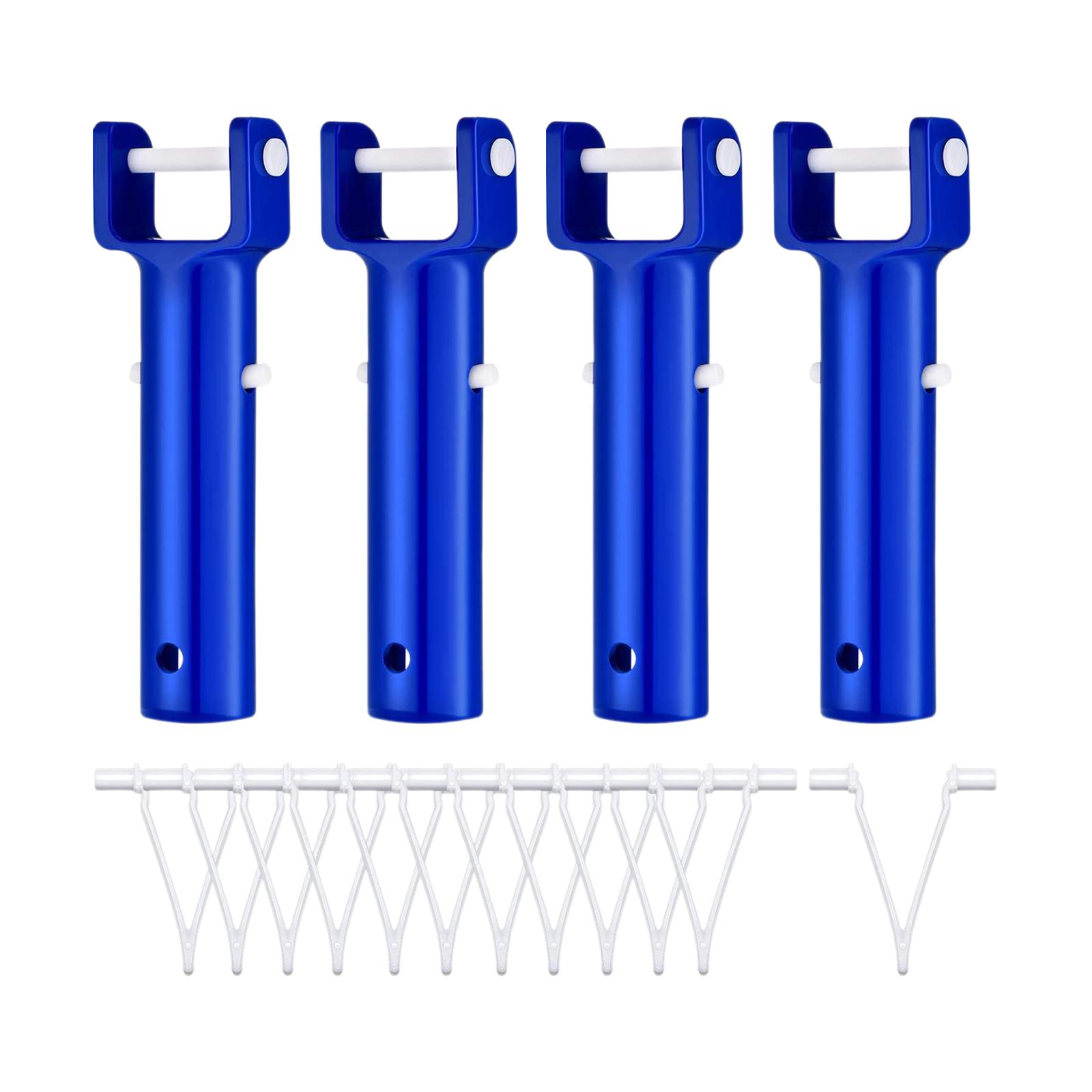 4x Replacements V Handle with 12Pcs Fits 1.18`` Holes Suction Head Vacuum Head Handle for Swimming Pool Skimmer SPA Vacuum