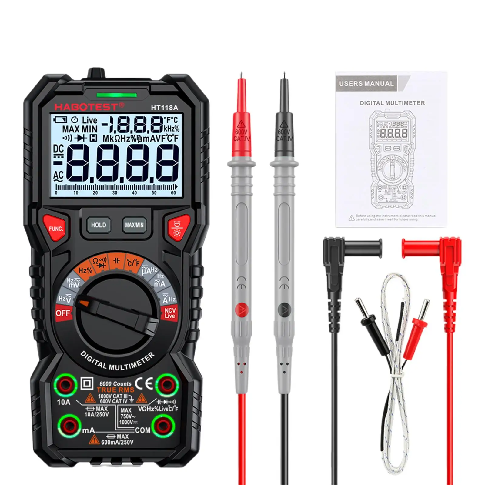 Multifunction Digital Tester High Precision Digital Meter for DC Current Computer Repair