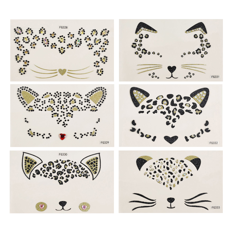 Best of 3d Cat Crystal Face Body Temporary Tattoo Diamond Adhesive Eyeshadow Sticker Carnival Party Holiday Masquerade Tattoo Diy Reviews & Tips