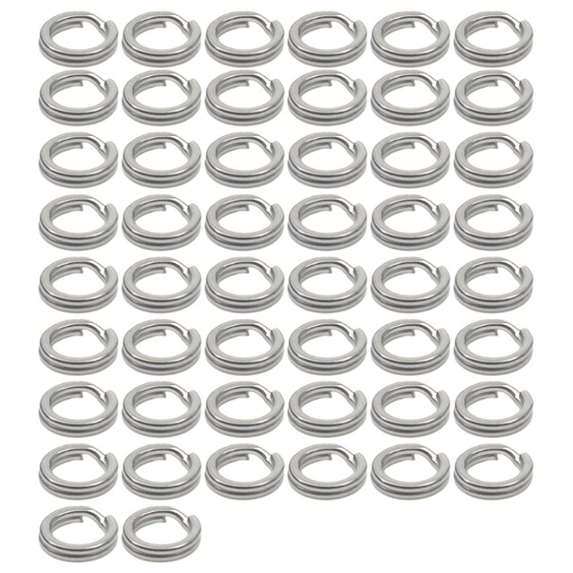 50pcs Split Rings Fishing Stainless Steel Lure Rings Saltwater Terminal  Tackles Split Rings Fishing Connectors Snap Circle - AliExpress