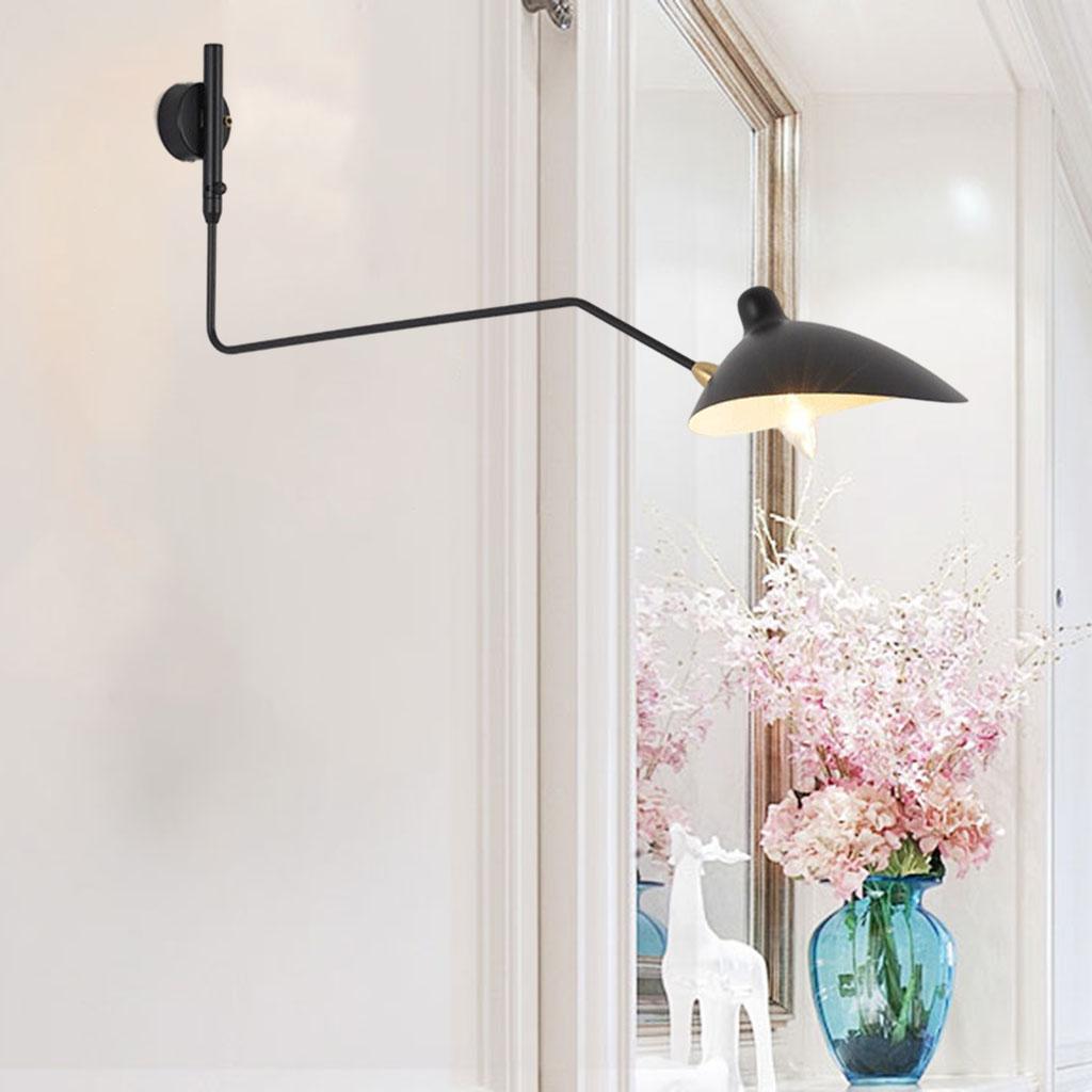 Modern Reading Lamp Wall  Adjustable Long Arm Rocker Arm   Industrial for Hallway House Dining Room Corridor Living Room