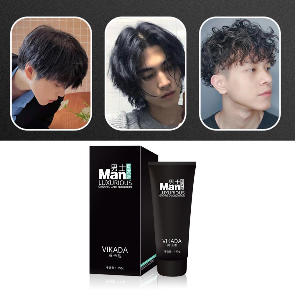 Description Picture 4 of item150ml Hair Straighten Cream Professional Natural Effective No Hair Injury Not Permanent Men Hair Straightening Cream Hair Care