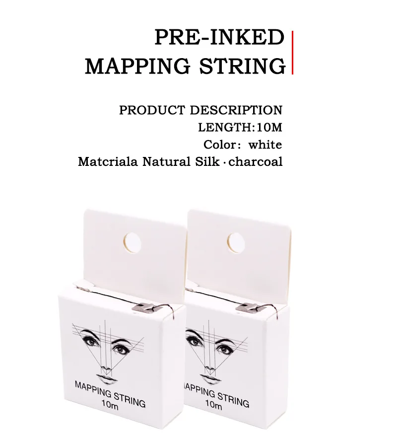 Microblading Mapping String Pre-Inked Eyebrow Marker thread Tattoo Brows Point 10m Pre Inked tattoo PMU string for mapping S02f9738ab62b4cbd85e184b72e99e31cz