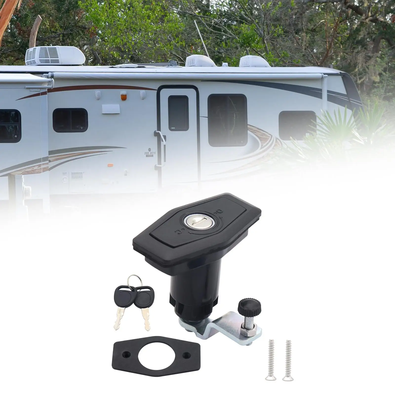 Camper RV Locks and Keys IP65 Furniture Hardware RV Cabinet Lock Drawer Latch Caravan Door Latch for Travel Camper Trailer