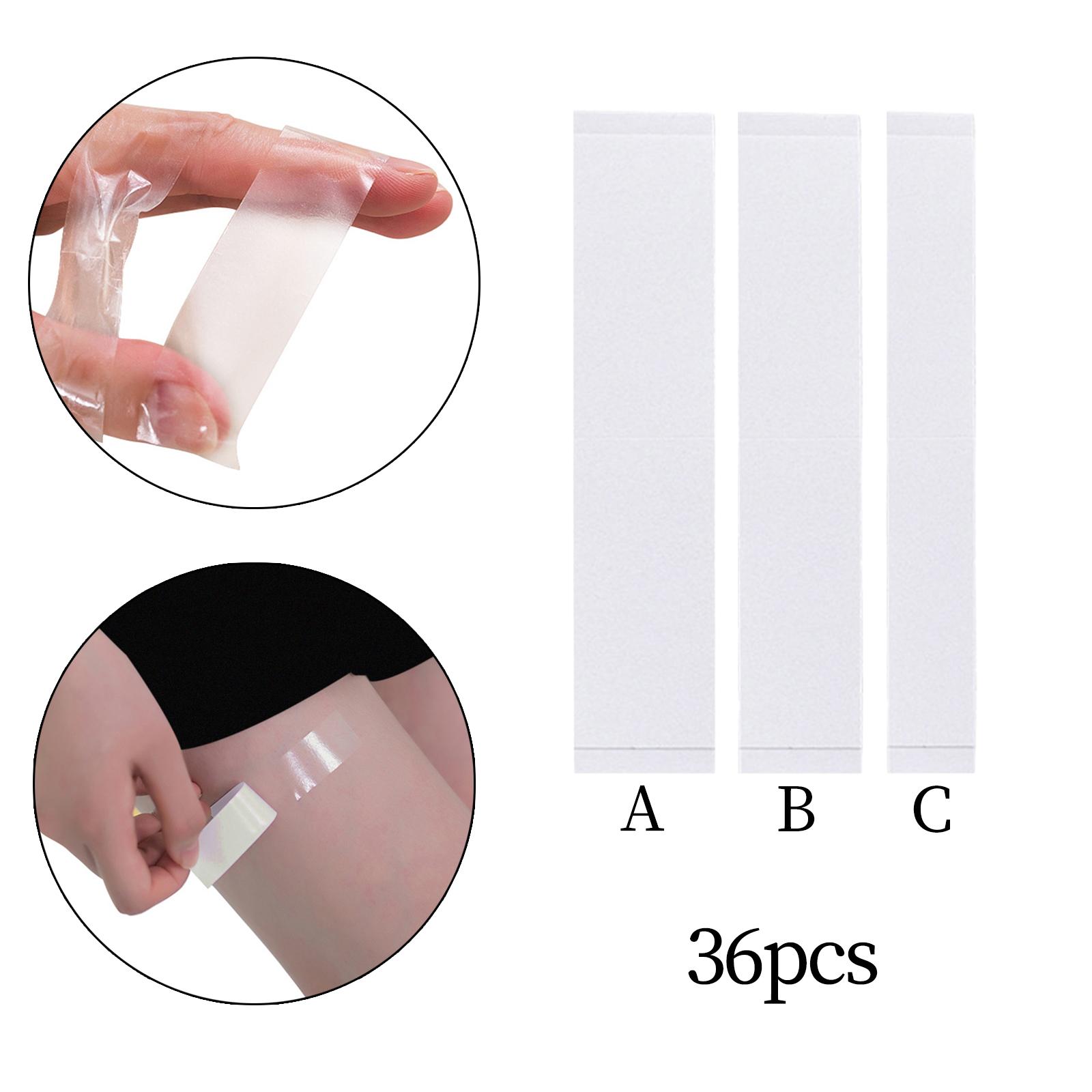 36 Pieces Fashion Cloth Tape Double Sided Anti Slip Clear Lingerie Tape Safe for Clothes All Skin Tones Bra Strap Breast Dress