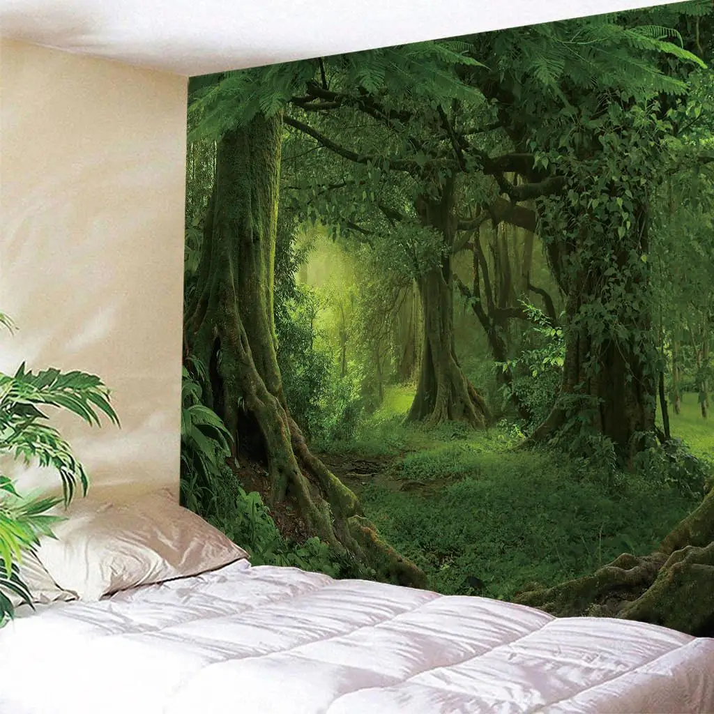  wall Sticker Tapestry Mural Wall Forest  Decoration Wall Murals Decor Hangings  Cover