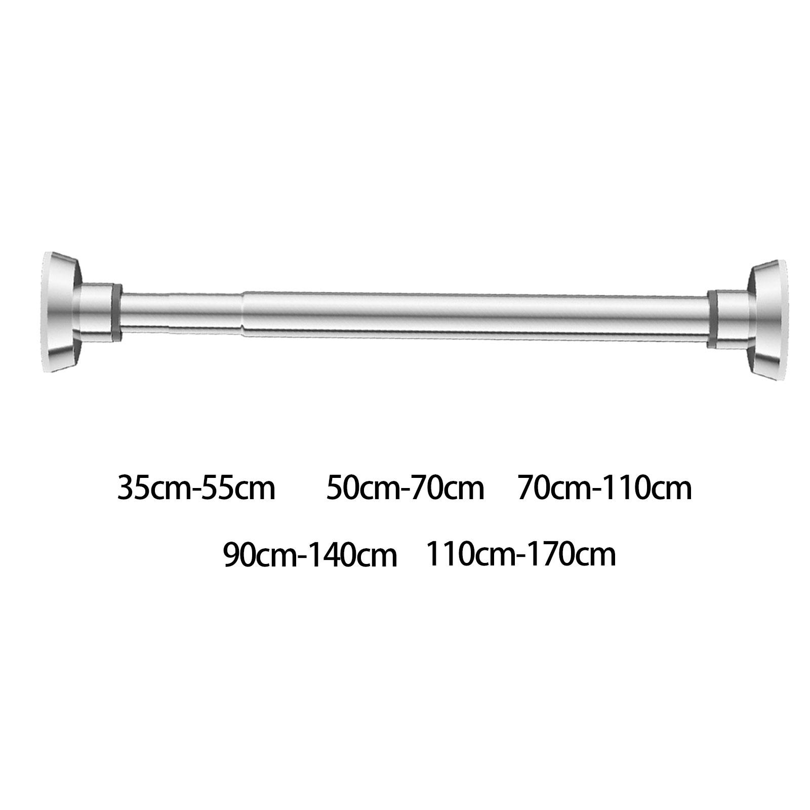 Adjustable Closet Rod Curtain Rod Clothes Hanger for Wardrobe Home Closet