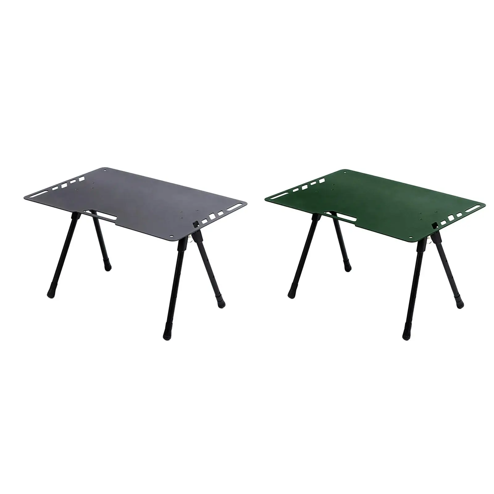 Portable Beach Table with Handle Camp Table Camping Folding Tables Side Table for Garden Picnic Deck Lantern Lamp Holder BBQ