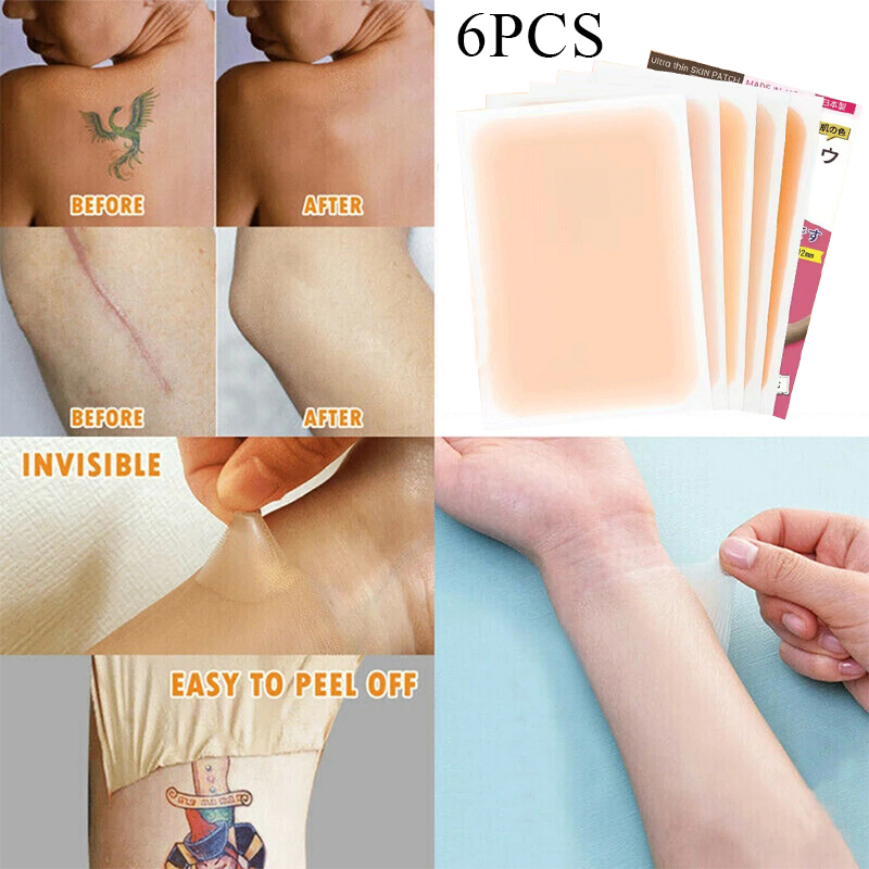 Best of 6PCS Flaw Birthmark Concealing Waterproof Scar Concealer Sticker Tattoo Cover Up Skin Color Portable Simulation Skin Sticker Reviews & Tips