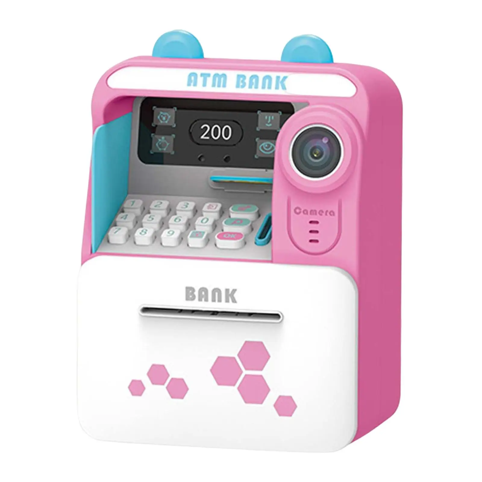 Kids Piggy Bank Cash Register small atm Machine Saving Box Battery Operated Money Electronic Money bank Boys
