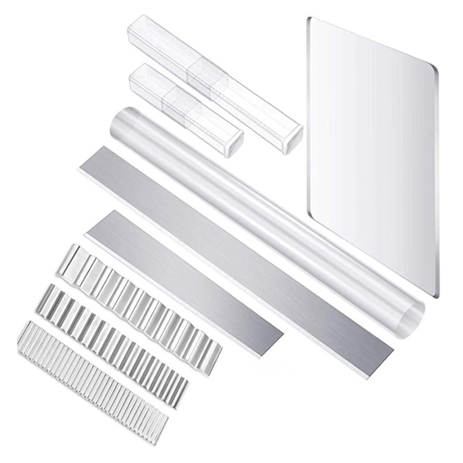 with Acrylic Roller Acrylic Sheet Acrylic Clay Roller Set 9Pieces Sculpture Making Sculpting, Straight and Wave Craft Clay Tools